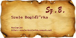 Szele Boglárka névjegykártya